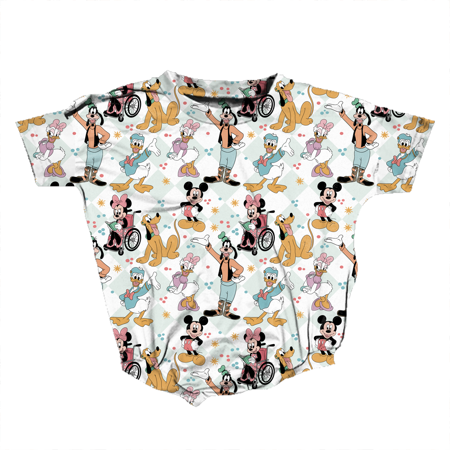 Magical Medical Medically Adaptable Friends Romper *RTS*