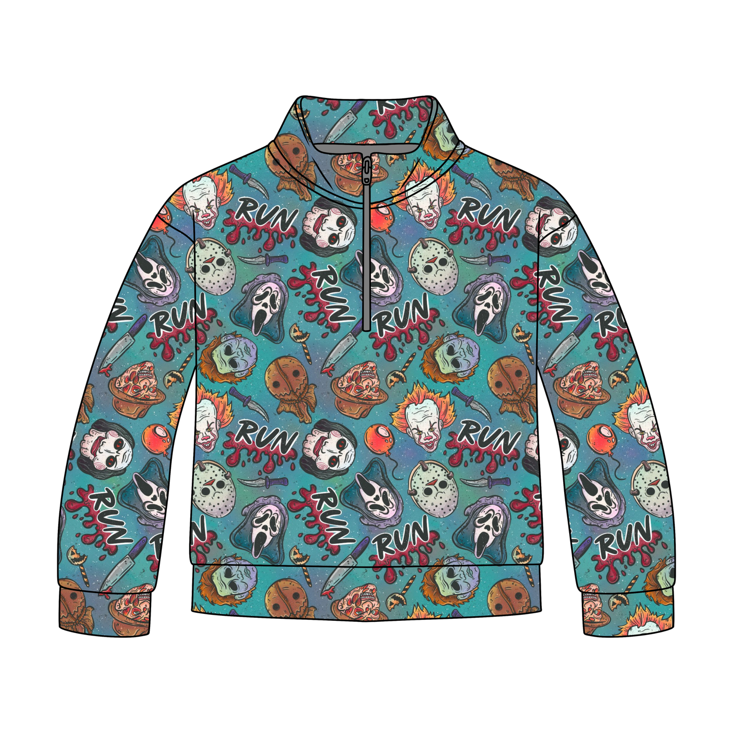 Halloween Horror Quarter Zip-Up **PreOrder**
