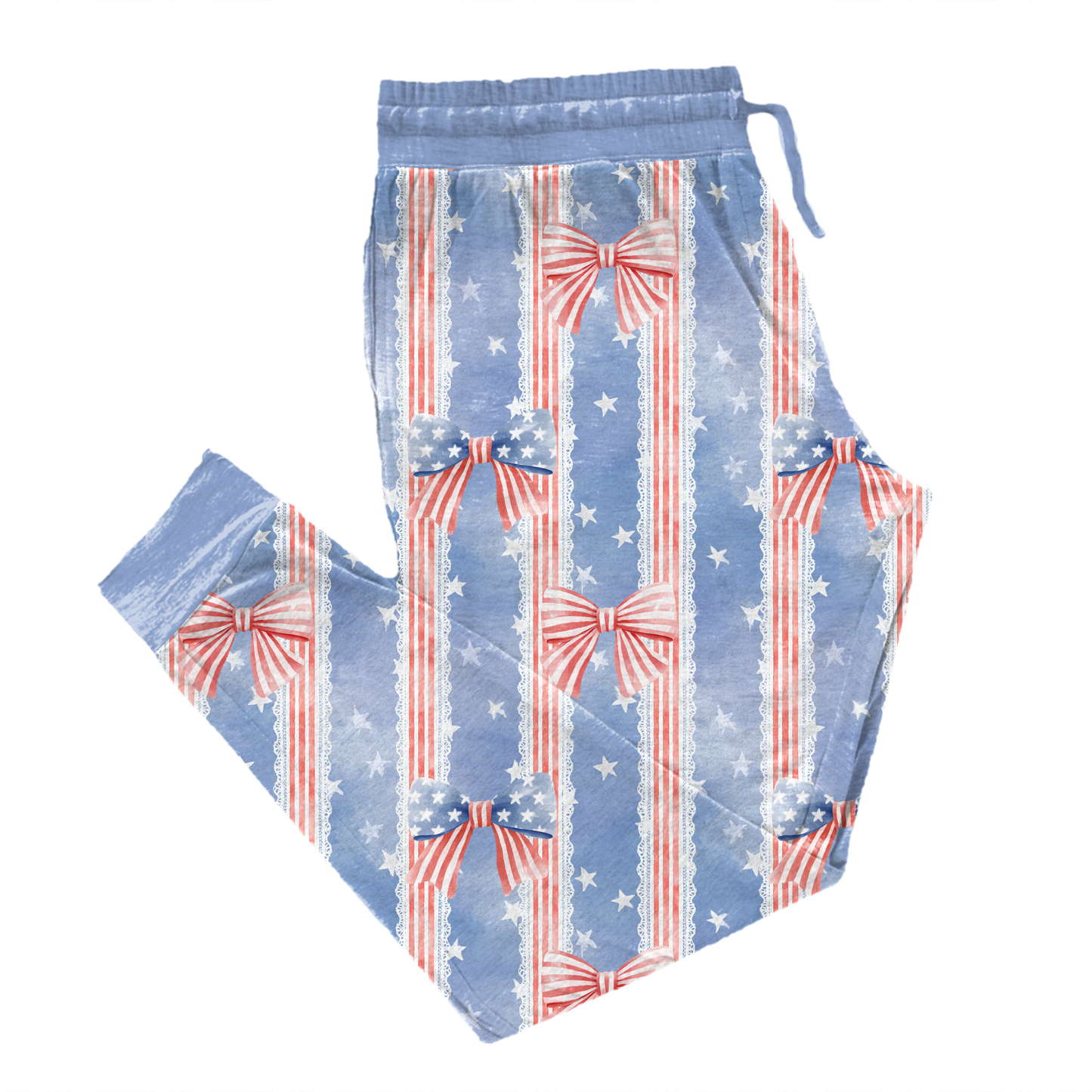 Pretty Patriotic Adult Joggers *RTS*