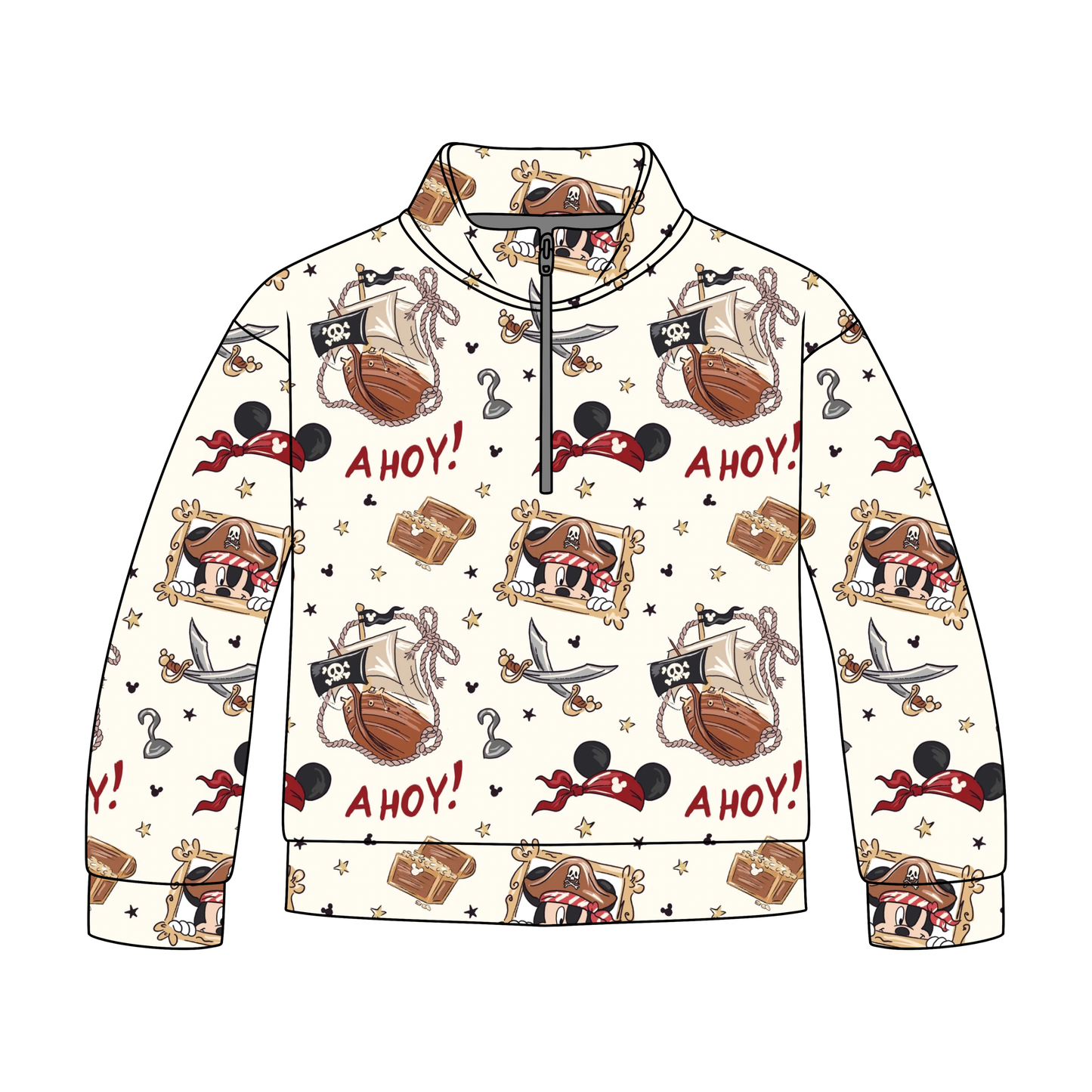 Tiny Pirate Crew Quarter Zip-Up *RTS*