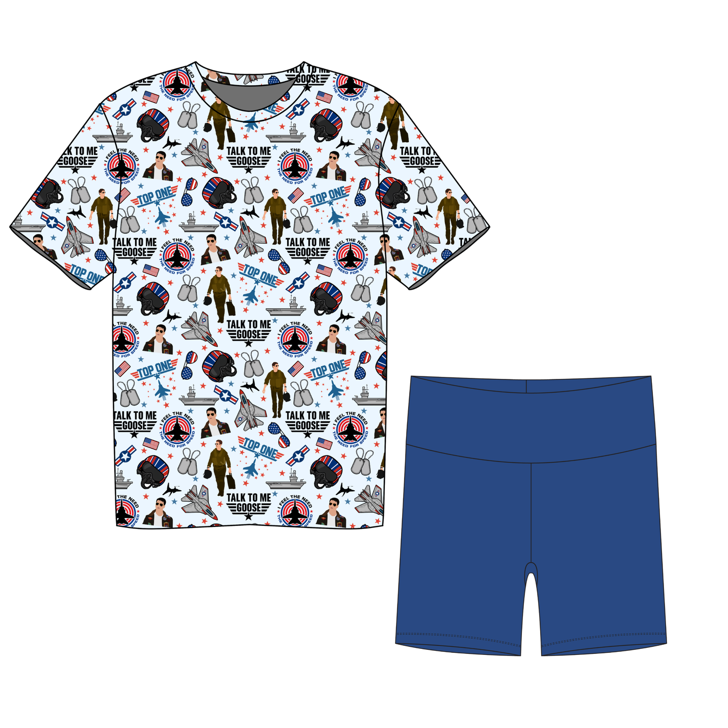 Talk to me Goose Youth Girls Biker Short Set *RTS*