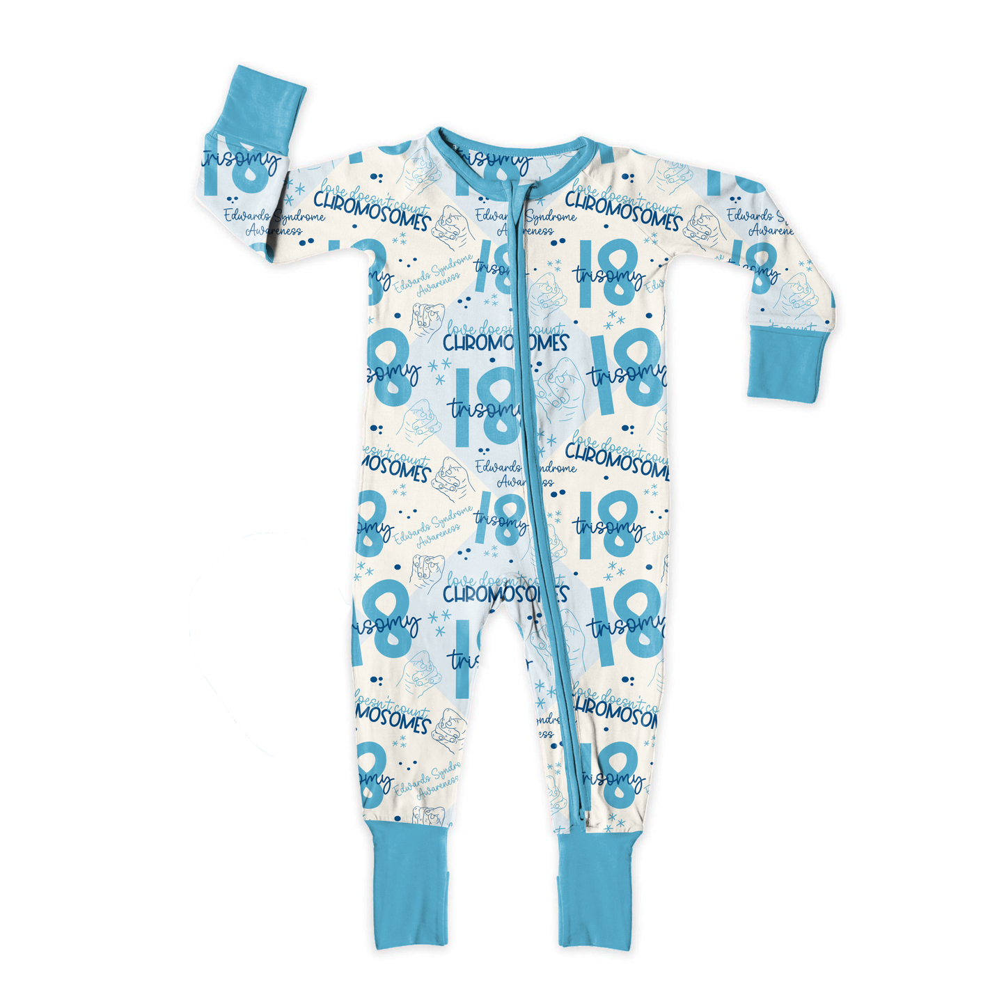 Trisomy 18 Awareness Zipper Sleeper *RTS*