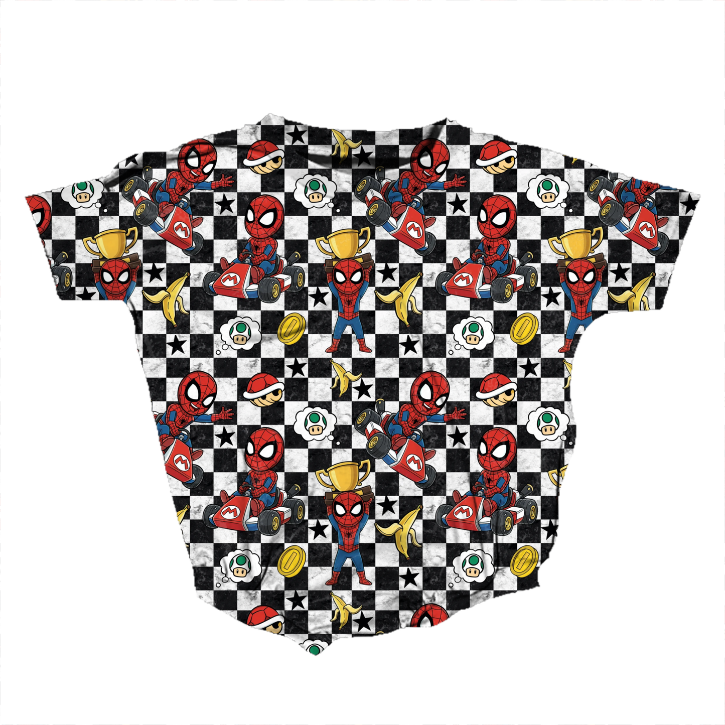 Webs and Wheels Romper **Preorder**