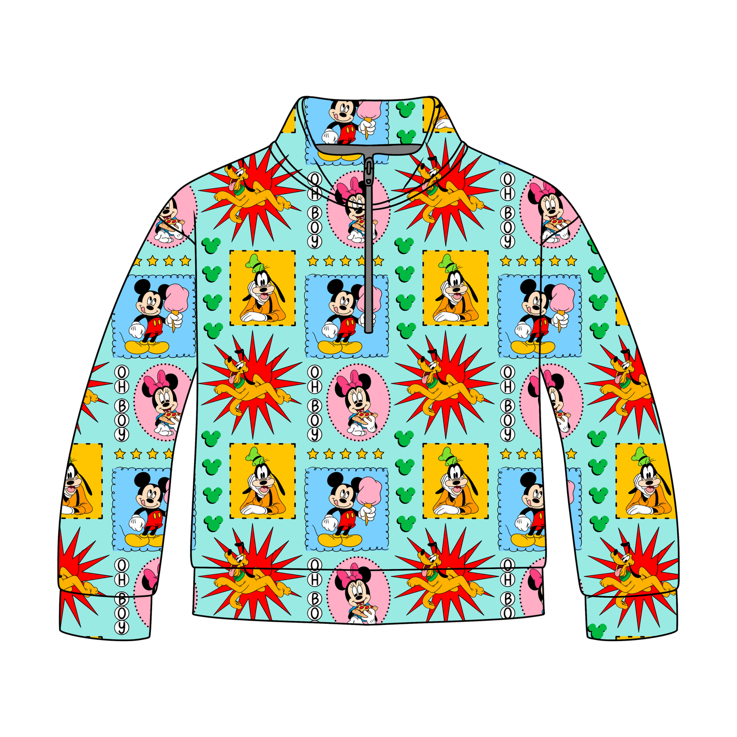 Retro Toon Crew Quarter Zip-Up *RTS*