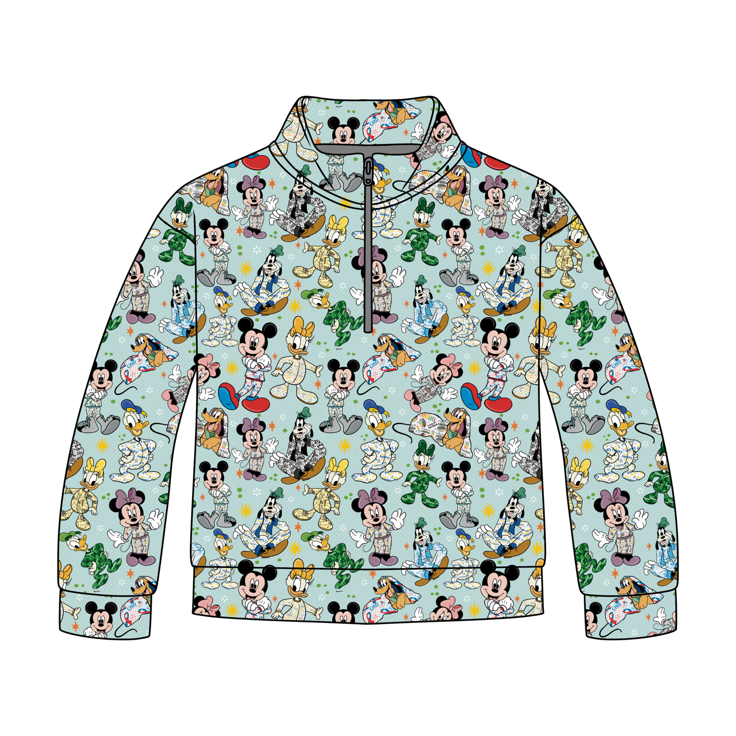 Medical Pals Pajama Party Quarter Zip-Up *RTS*