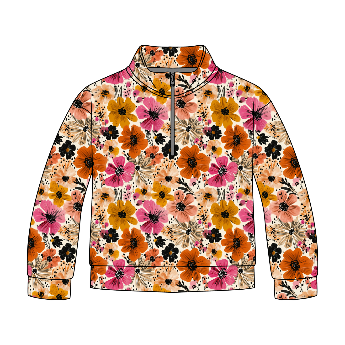 Wildflower Harvest Quarter Zip-Up **PreOrder**