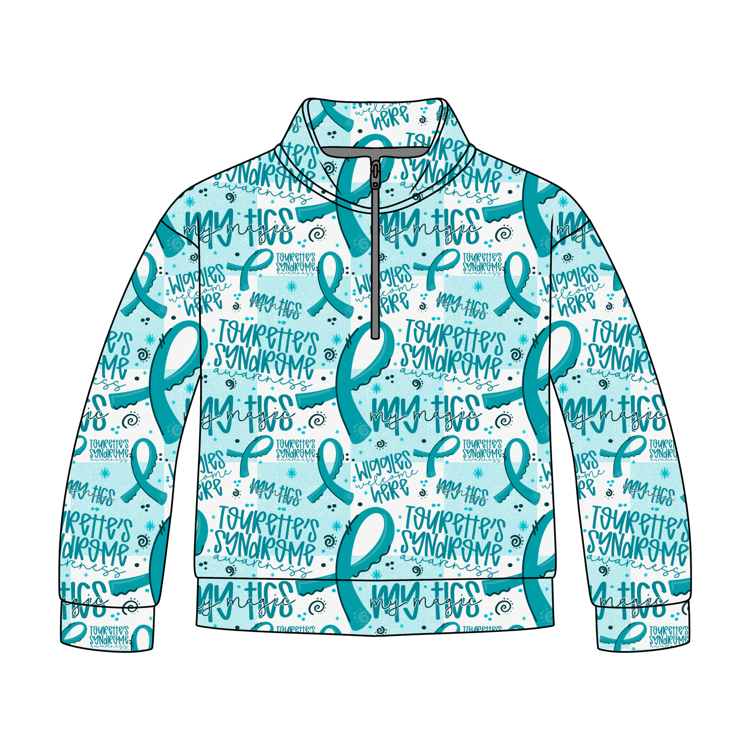 Tourette's Syndrome Awareness Adult Quarter Zip-Up **PreOrder**