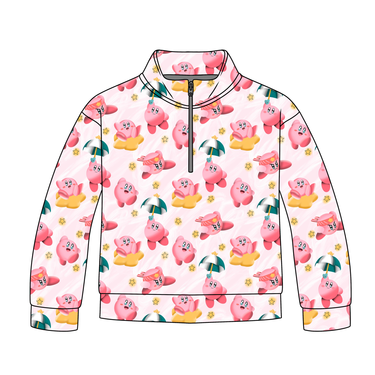 Pink Puff Paradise Adult Quarter Zip-Up **PreOrder**