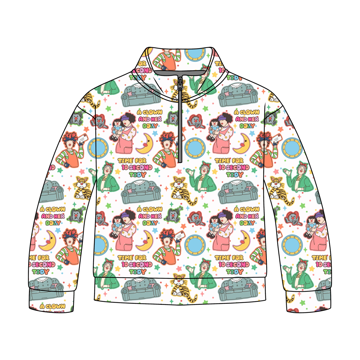 Clown & Dolly Adult Quarter Zip-Up **PreOrder**