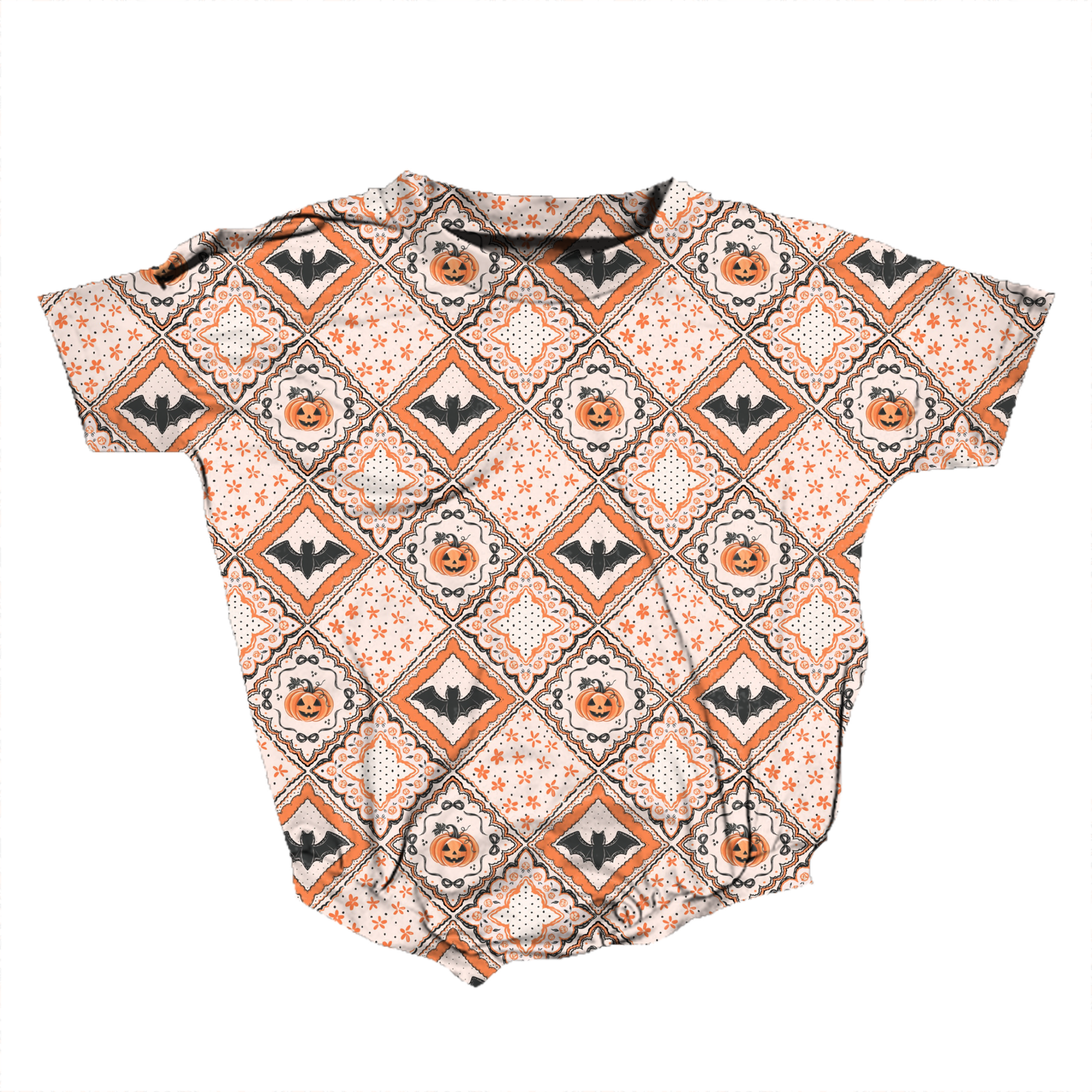 Pumpkin Patchwork Romper **Preorder**