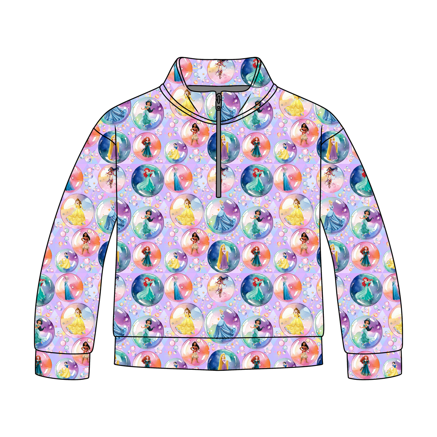 Enchanted Bubble Beauties Adult Quarter Zip-Up *RTS*
