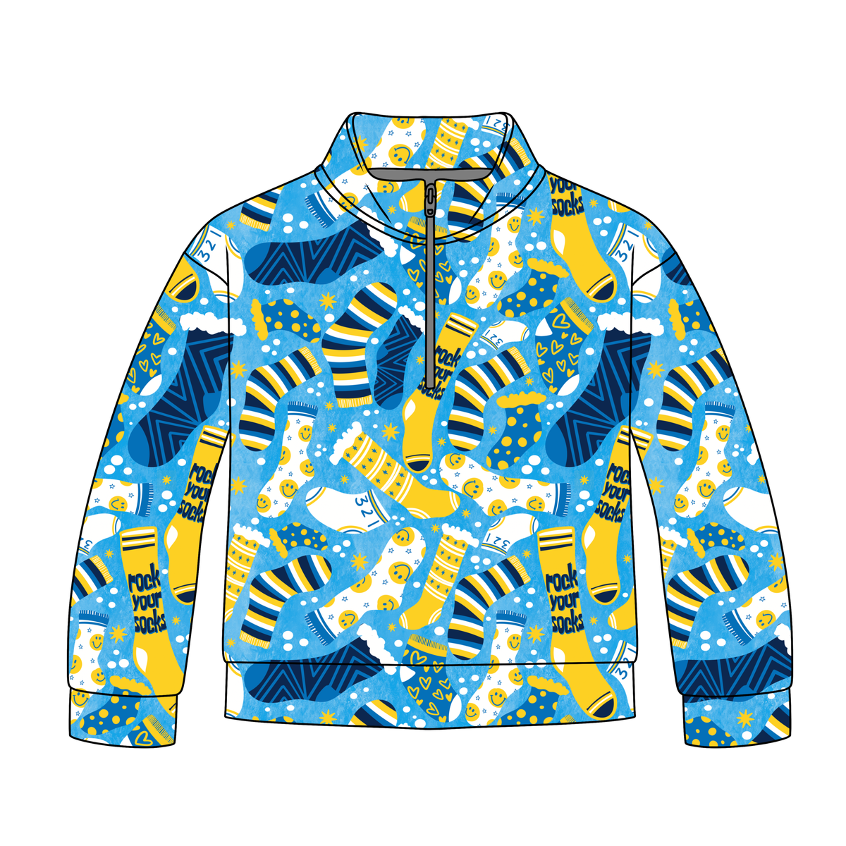 Rock Your Socks Adult Quarter Zip-Up **PreOrder**