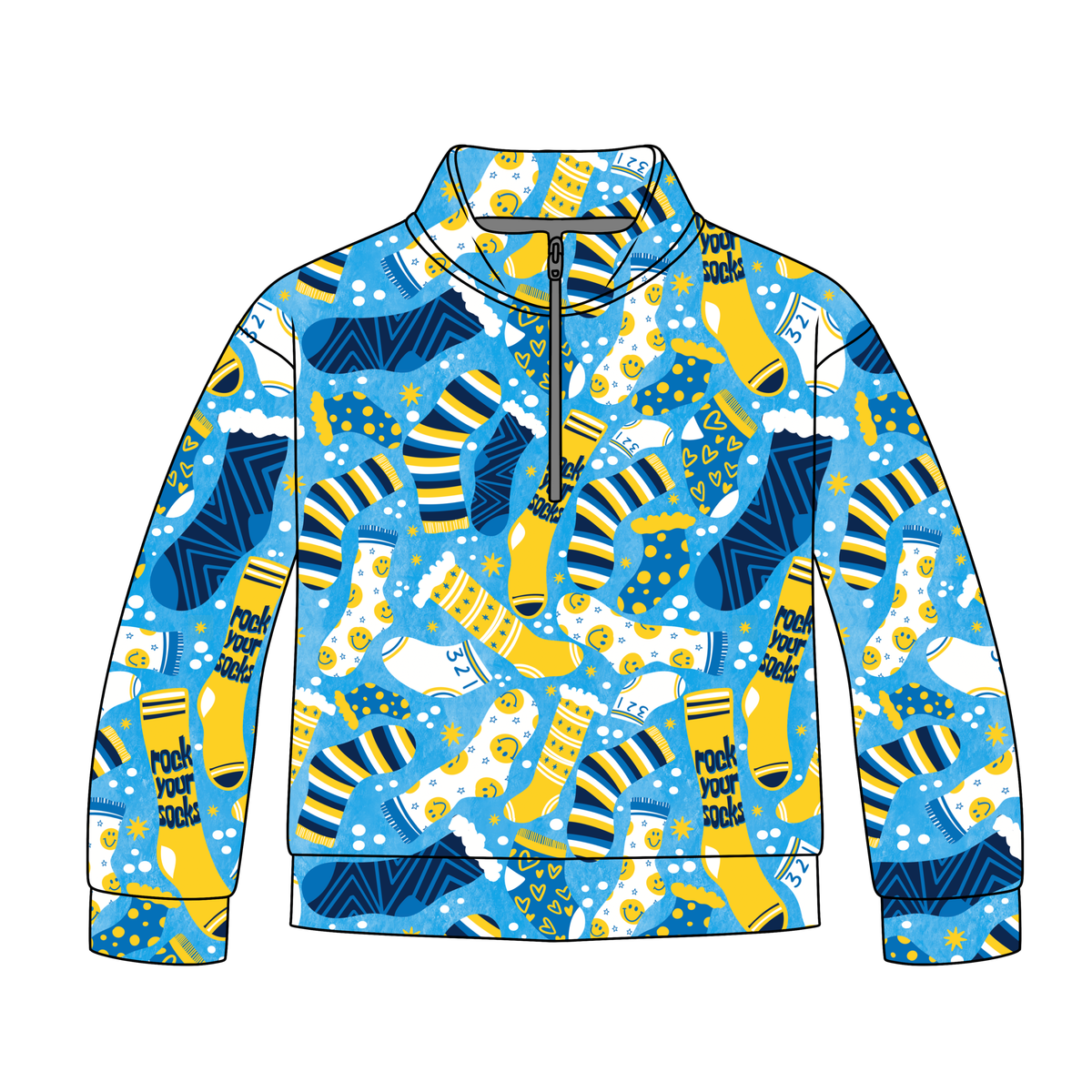 Rock Your Socks Quarter Zip-Up **PreOrder**