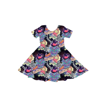 We're All Mad Here Youth Twirl Dress *RTS*