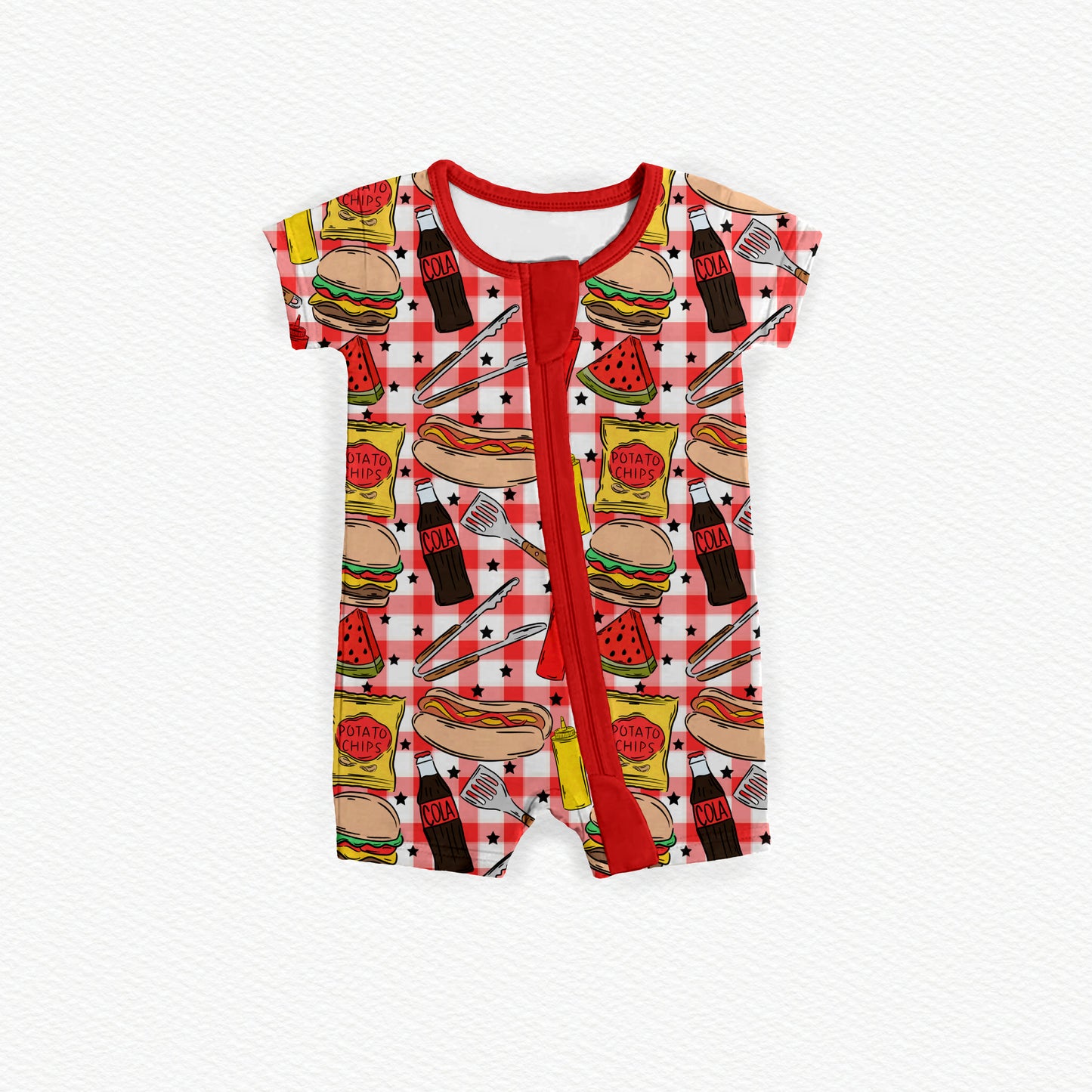 Backyard BBQ Bash Medically Adaptable Zipper Shortie *RTS*