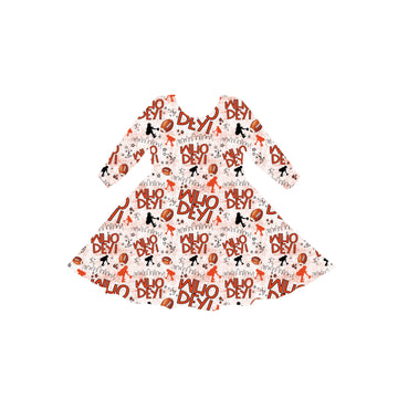 Cincinnati Youth Long Sleeve Twirl Dress *RTS*