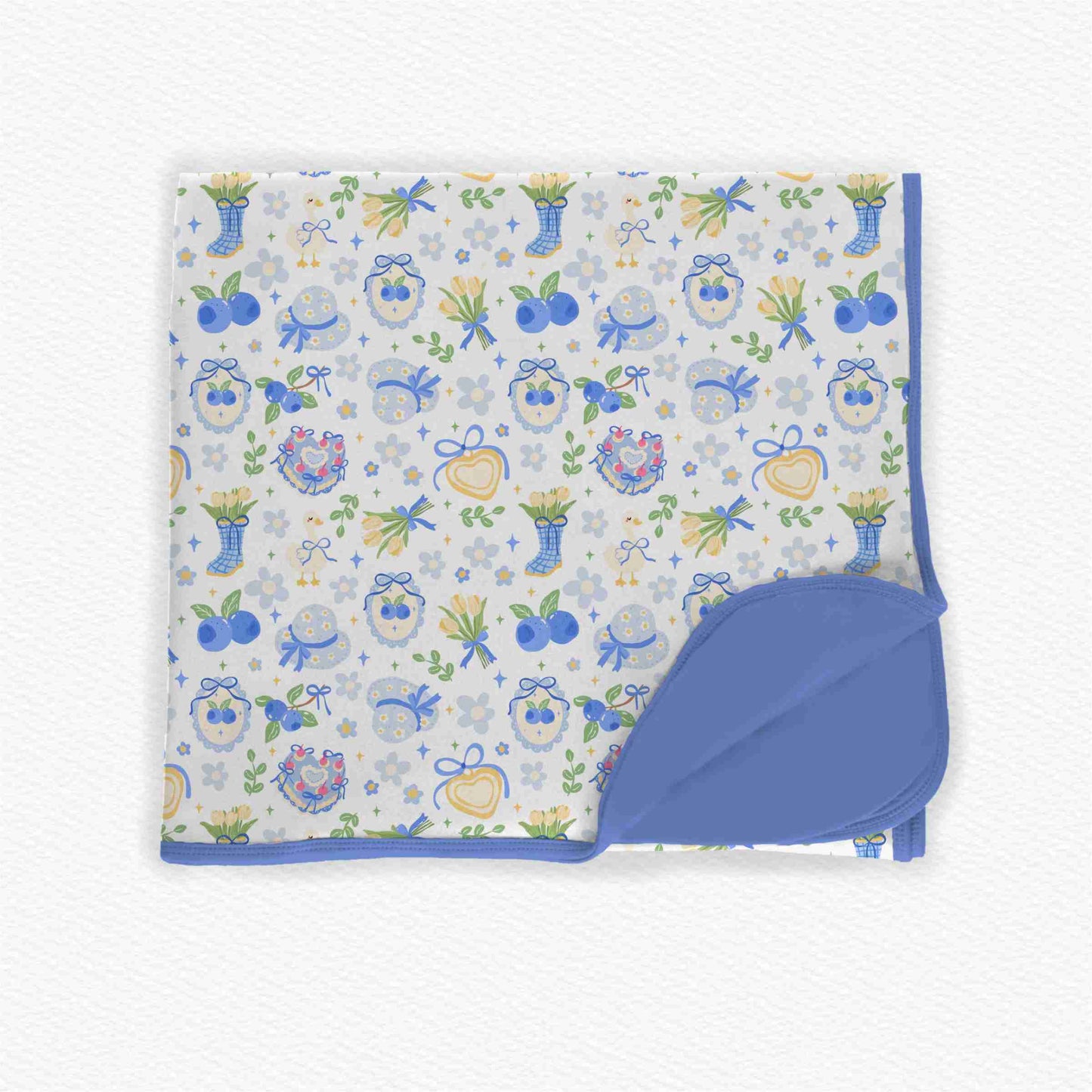 Blueberry Blossoms Bamboo Blanket *RTS*