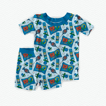 Blue Raspberry Dreams Youth Short Set **PreOrder**