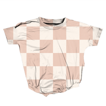 Pink Checkered Romper *RTS*