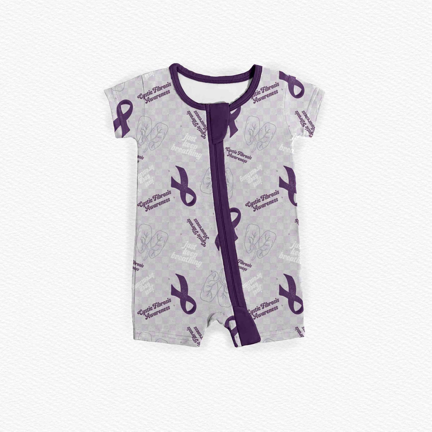 Cystic Fibrosis Awareness Zipper Shortie *RTS*