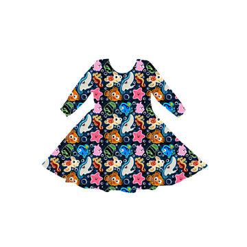 Ocean Glow Youth Twirl Dress **PreOrder**