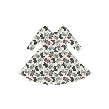Game Mode Activated Youth Twirl Dress **PreOrder**