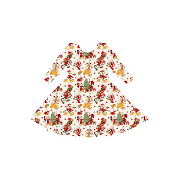 Merry Mousemas Youth Twirl Dress **PreOrder**