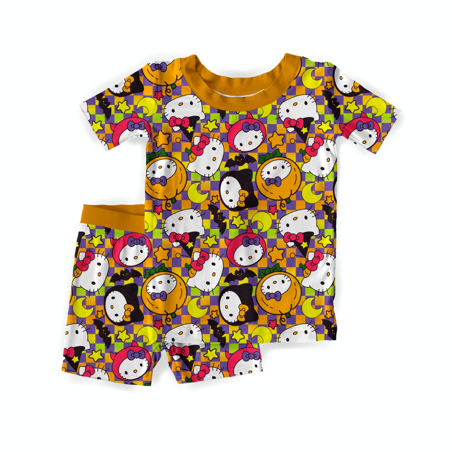 Kitty's Pumpkin Patch Youth Short Set **PreOrder**