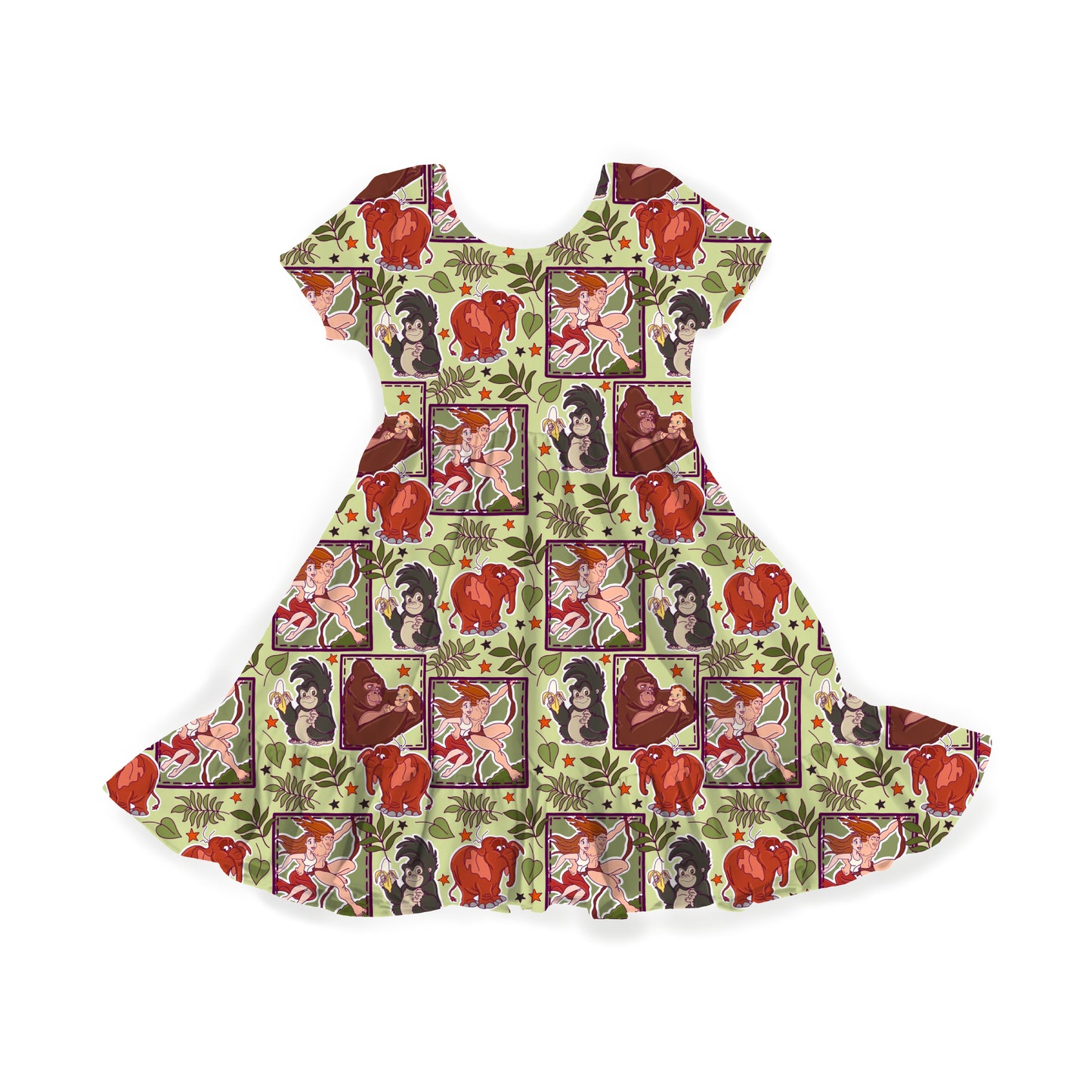 Heart of the Jungle Youth Twirl Dress *RTS*