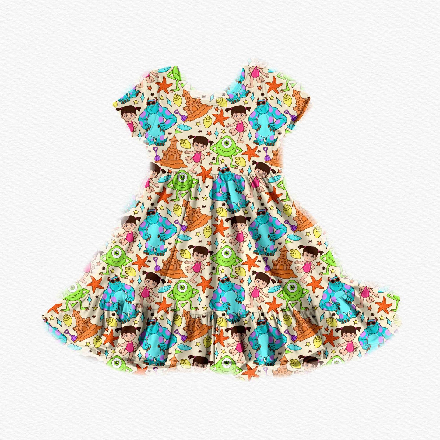 Monster Beach Bash Youth Twirl Dress *RTS*