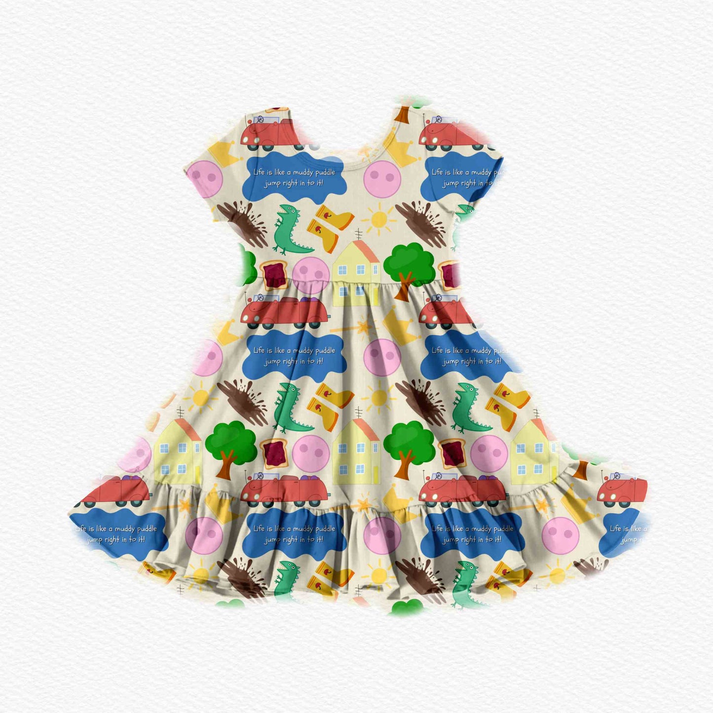 Muddy Puddle Adventures Youth Twirl Dress *RTS*