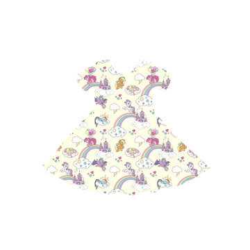 Rainbow Ponies Youth Twirl Dress *RTS*