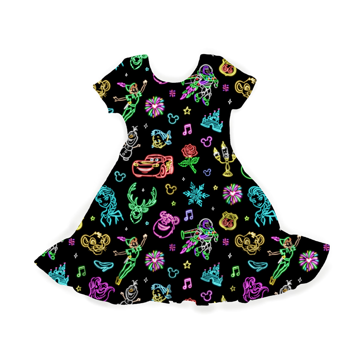 Neon Magic Youth Twirl Dress **PreOrder**