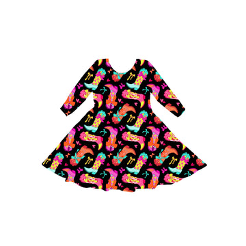 Neon Cowgirl Youth Twirl Dress **PreOrder**