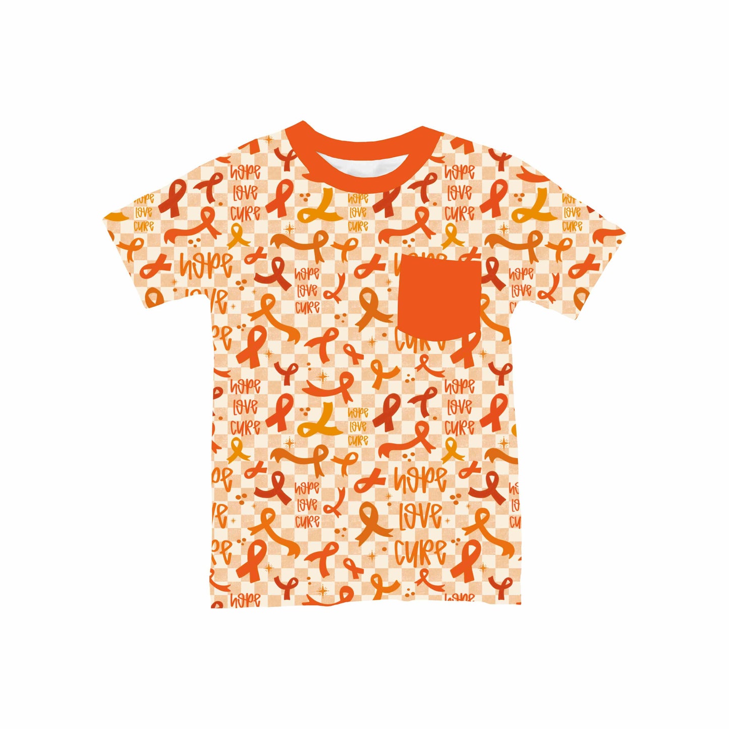 Orange Awareness Ribbon Pocket T-Shirt *RTS*