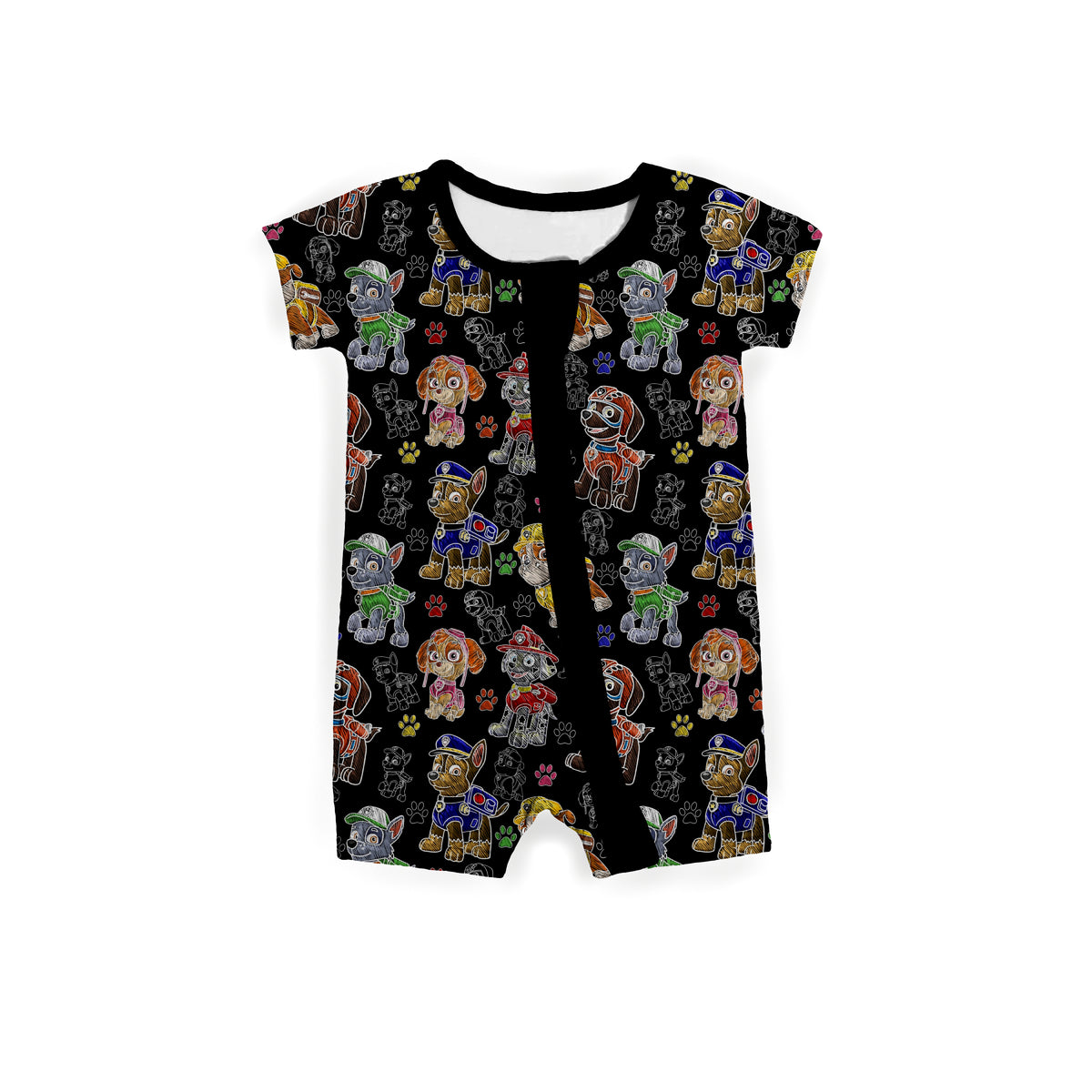 Chalk It Up With The Pups Zipper Shortie **PreOrder**