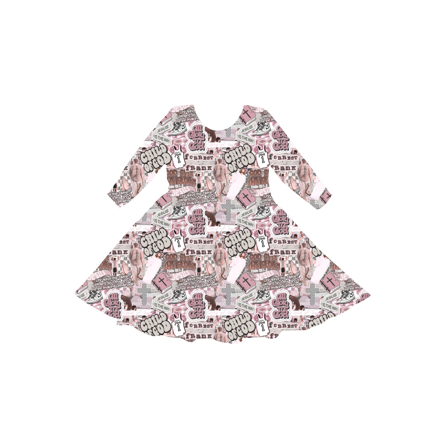 Only Way Is Up Pink Youth Twirl Dress *RTS*