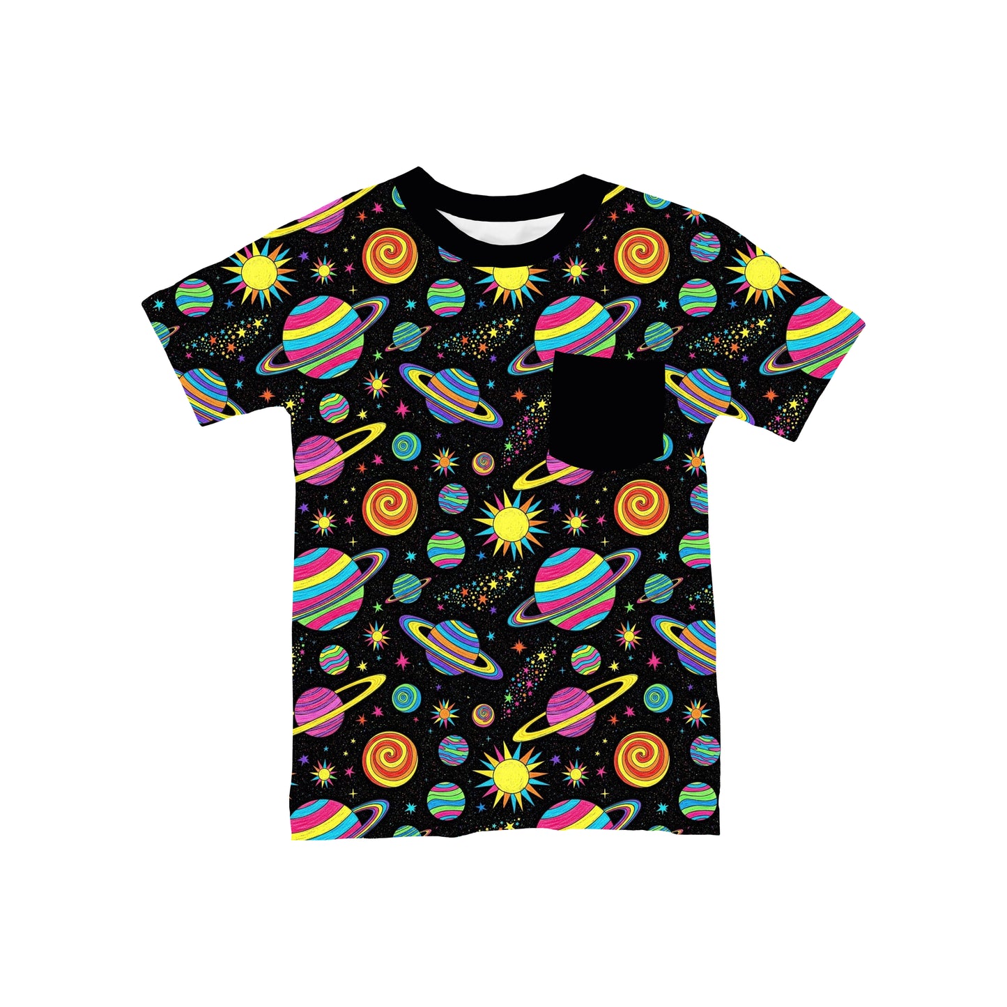 Neon Galaxy Pocket T-Shirt *RTS*