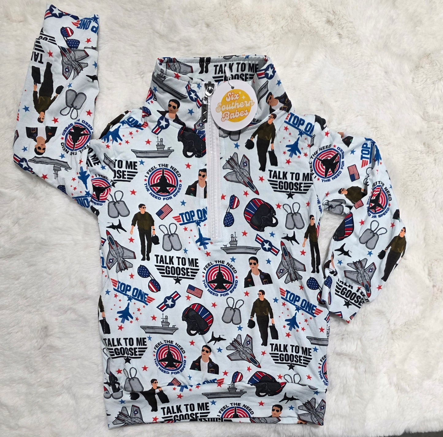Talk to me Goose Quarter Zip-Up *RTS*