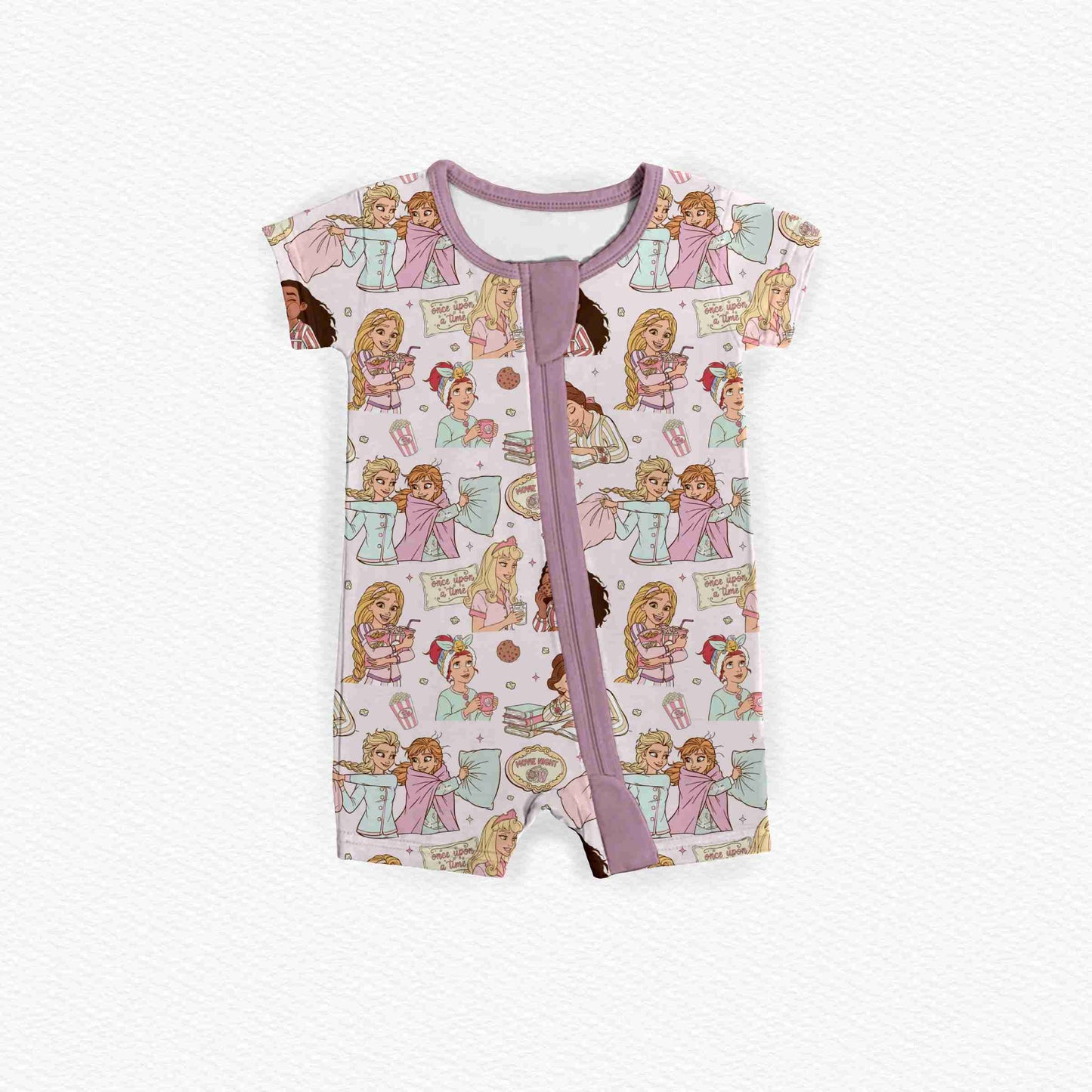Enchanted Sleepover Medically Adaptable Zipper Shortie *RTS*