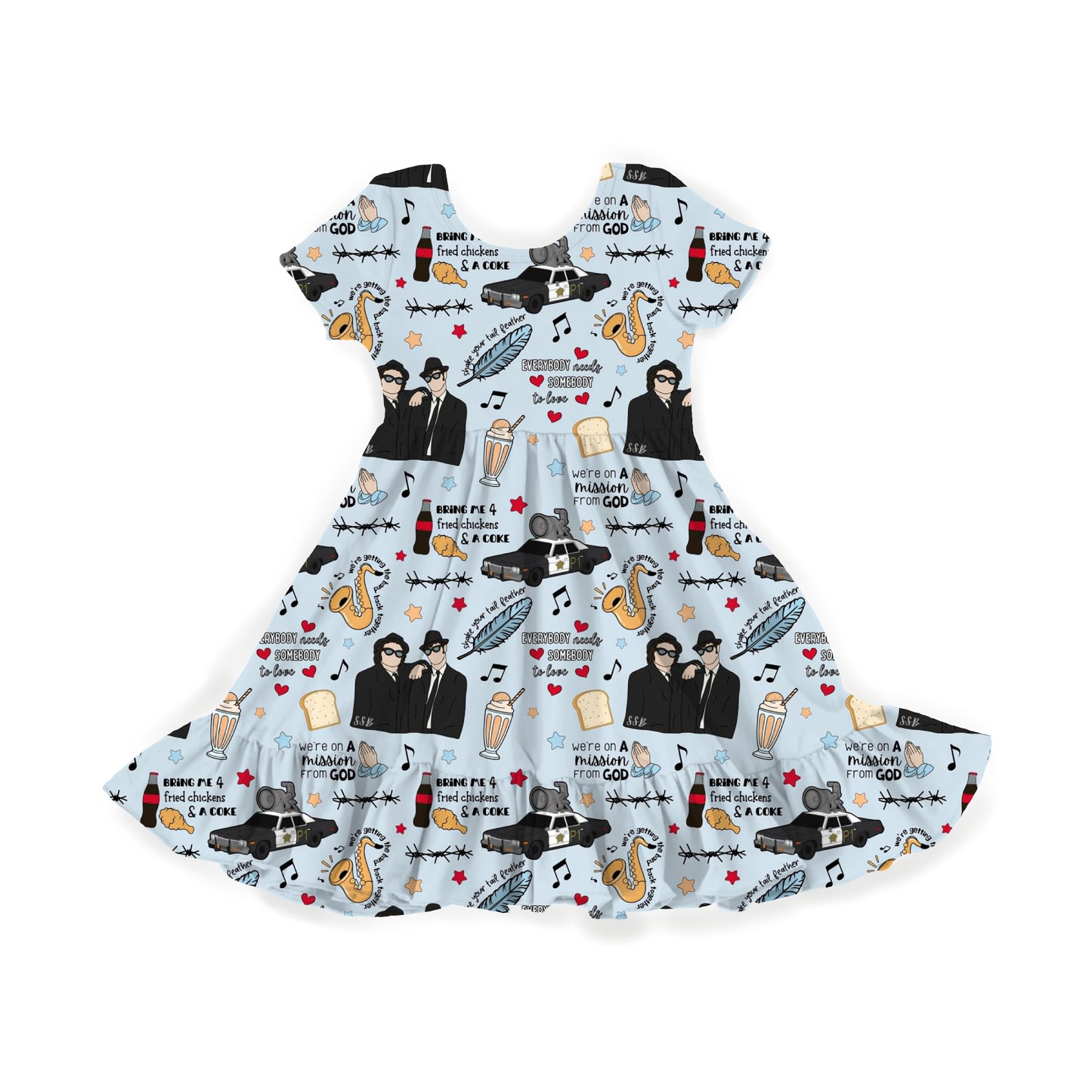 Shake Your Tail Feather Youth Twirl Dress *RTS*