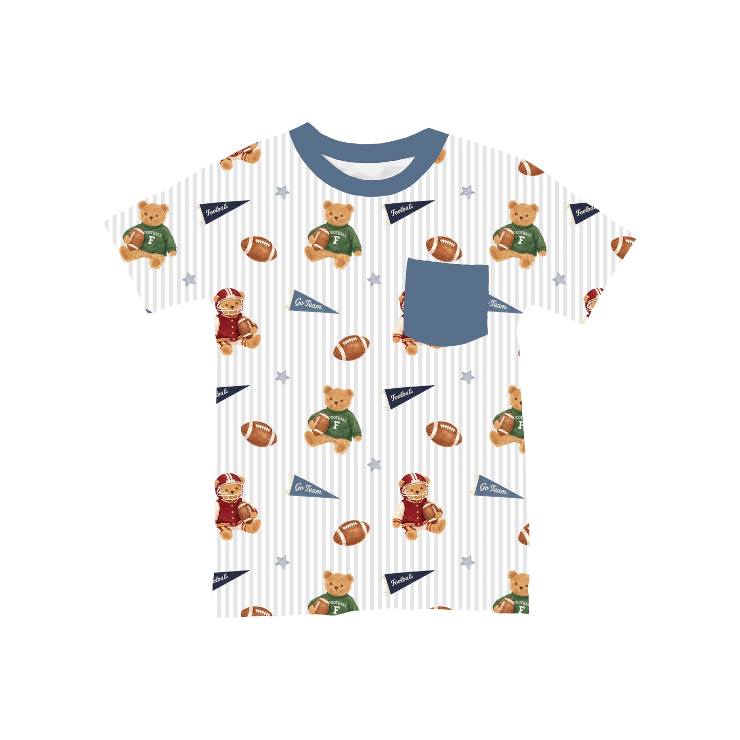 Touchdown Teddies Pocket T-Shirt **PreOrder**