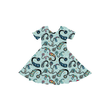 Hearing Loss Awareness Youth Twirl Dress **PreOrder**