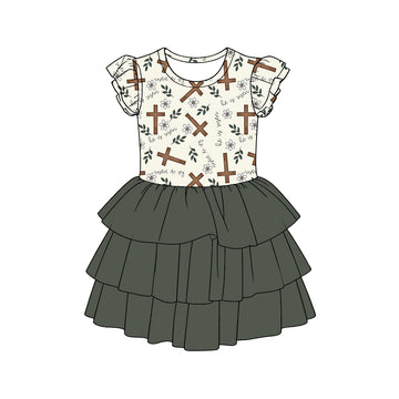 He Is Risen Floral Youth Tutu Dress **PreOrder**