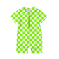 Lime Check Rashguard Boys One-Piece Swimwear *RTS*