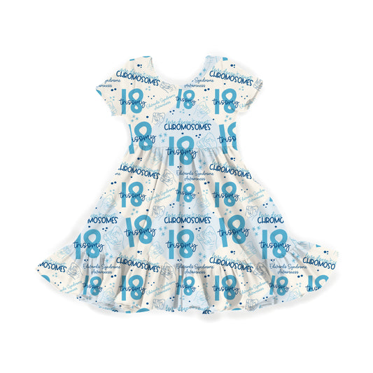Trisomy 18 Awareness Youth Twirl Dress *RTS*
