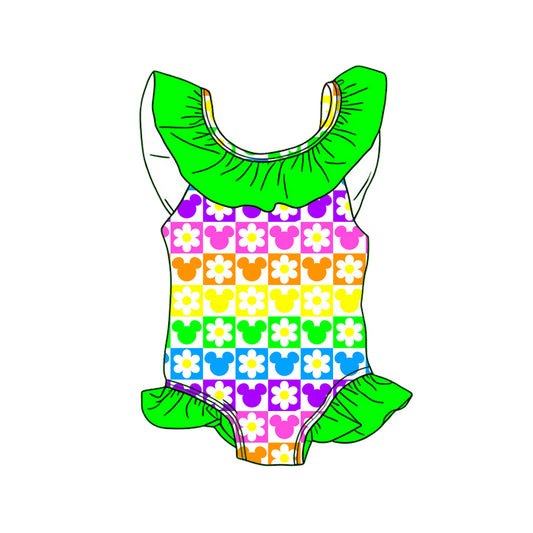 Retro Rainbow Mouse One Piece Swimwear *RTS*