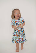 Blue House Besties Youth Twirl Dress *RTS*