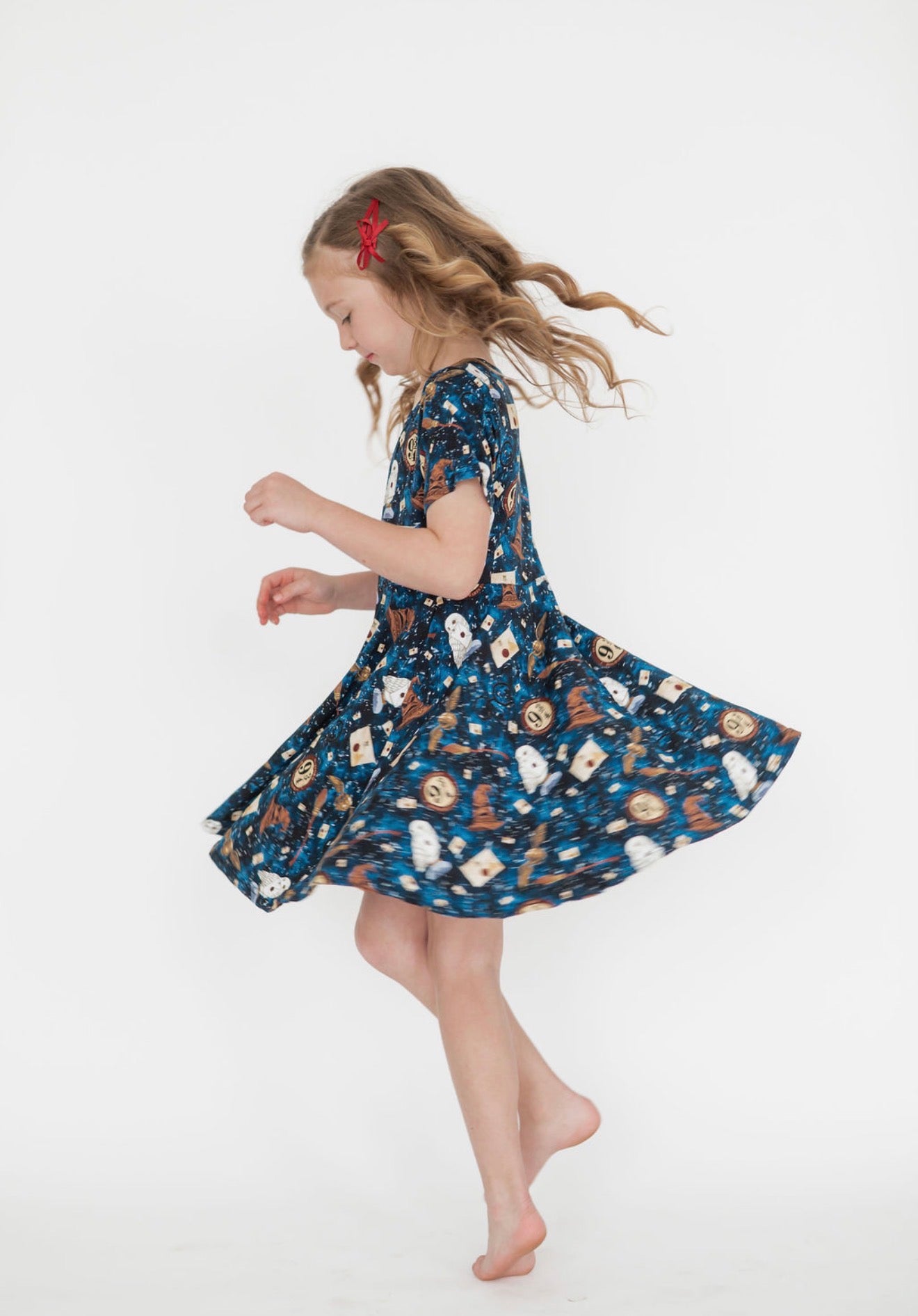 Mischief at Platform 9 3/4 Youth Twirl Dress *RTS*