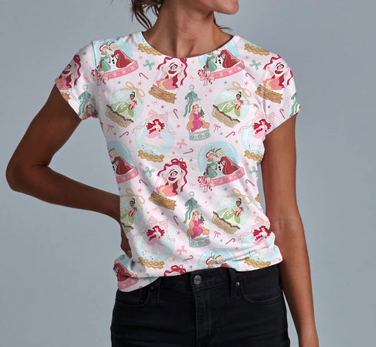Enchanted Christmas Globes Adult Women's T-shirt **PreOrder**